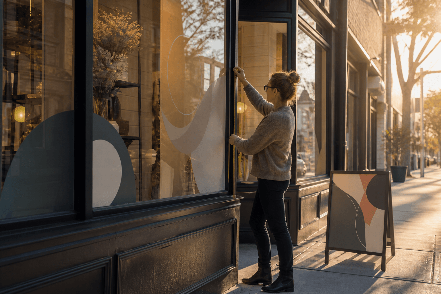 Modern storefront signage in an Edmonton retail setting