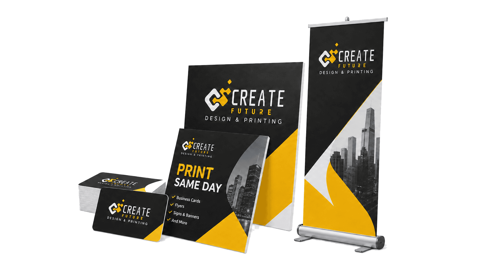 Same-Day Printing product mockups