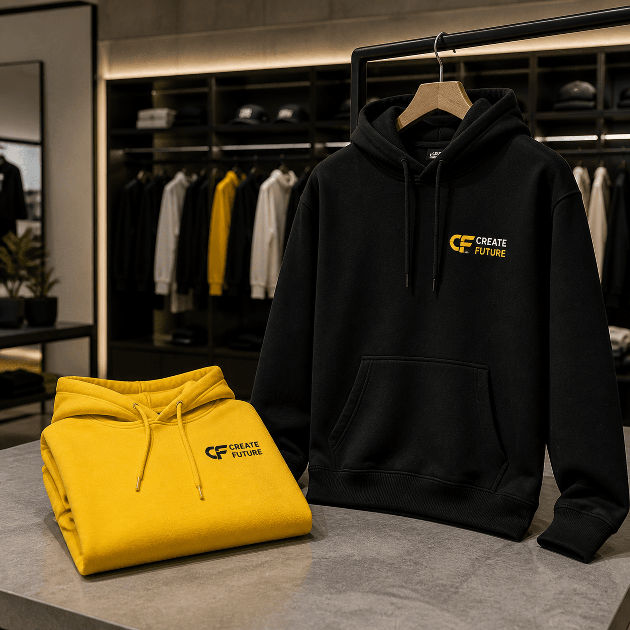 Custom Hoodies photorealistic product mockup 1
