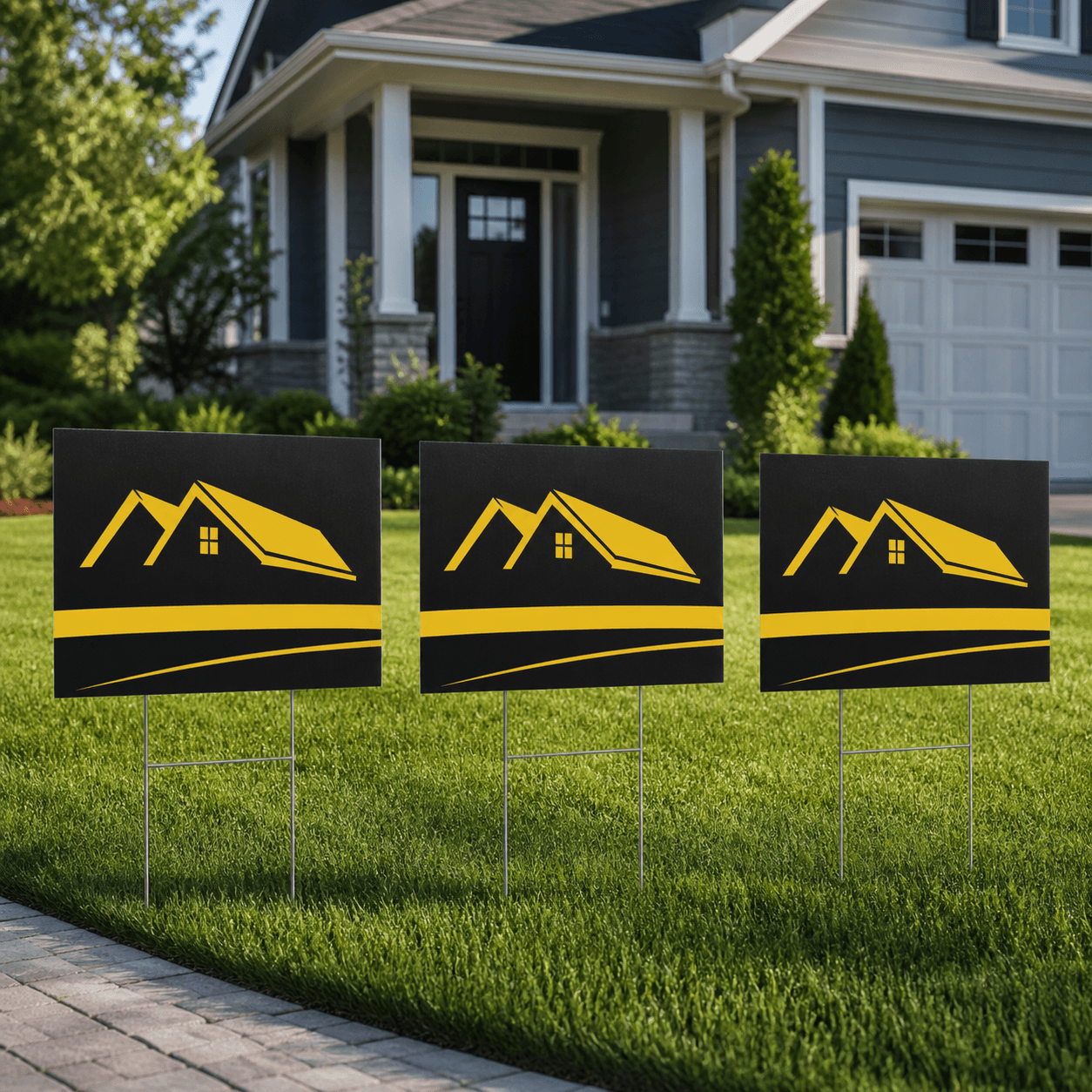 Yard Signs photorealistic product mockup 1