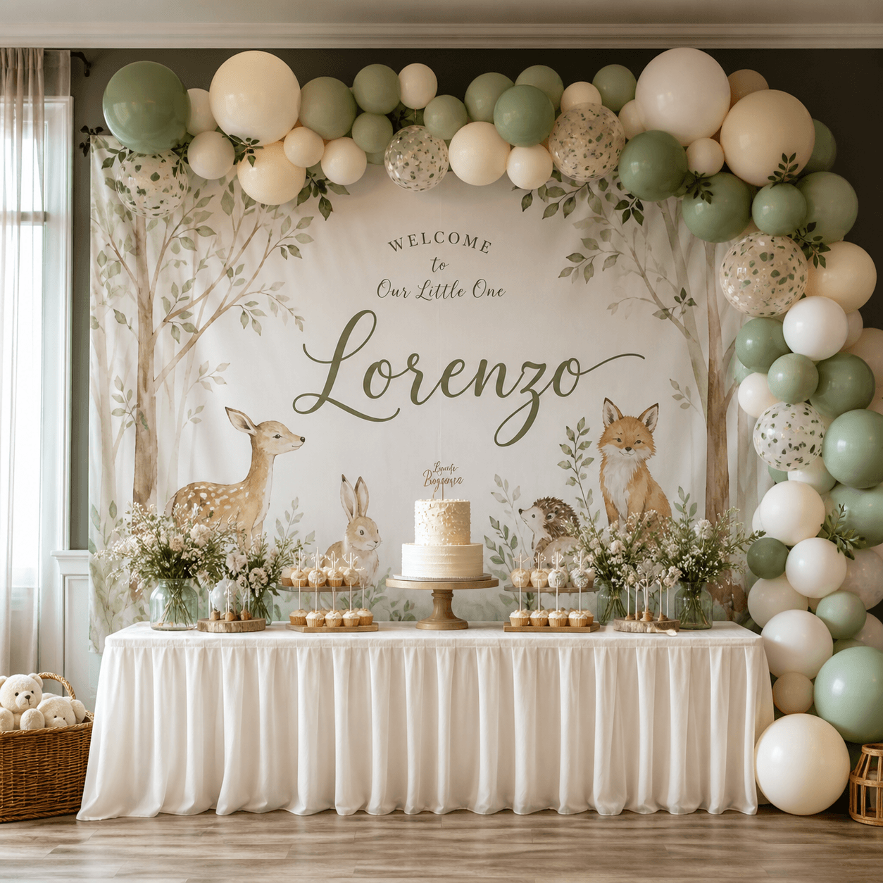 Baby Shower Backdrops photorealistic celebration product mockup 1