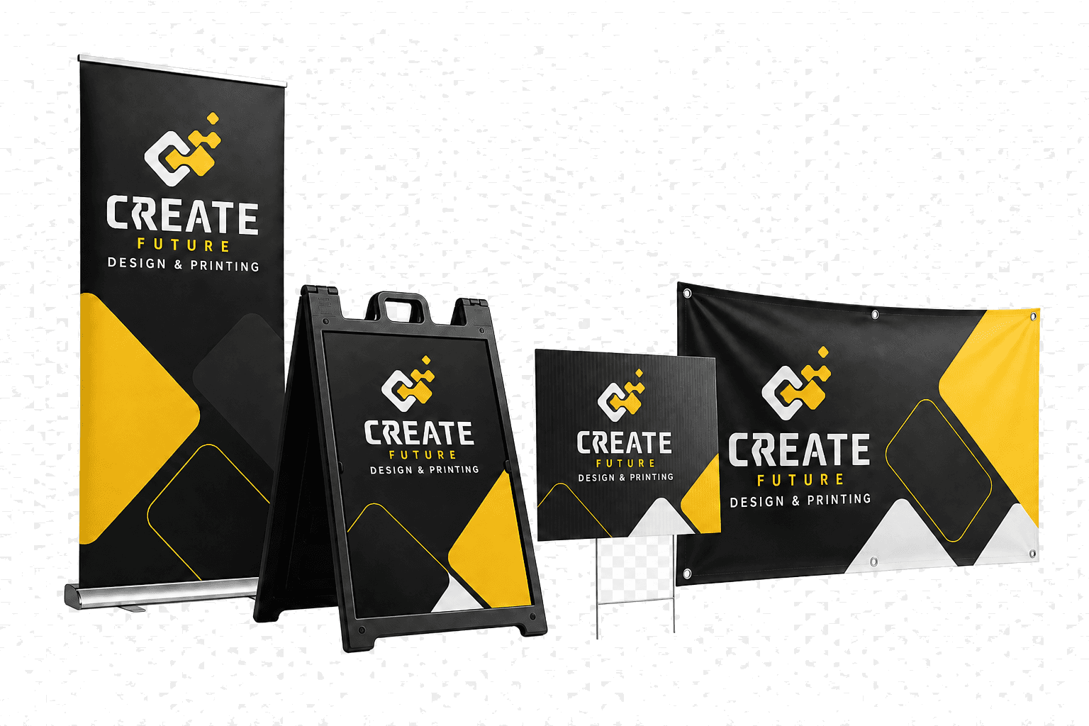 Signs & Displays product mockups