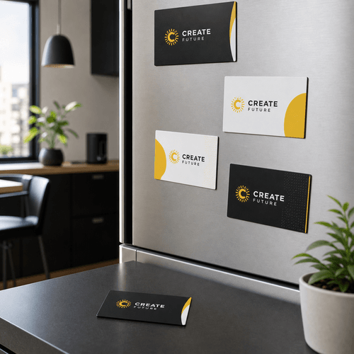 Card Magnets photorealistic product mockup