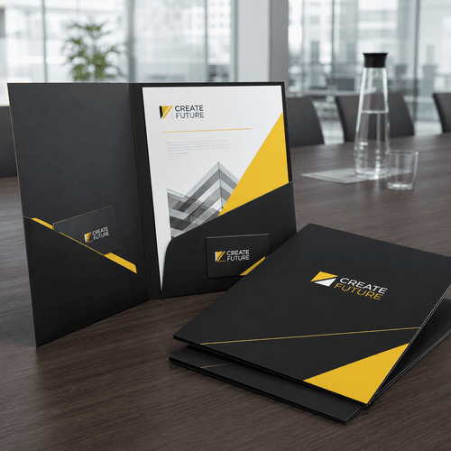 Presentation Folders photorealistic product mockup