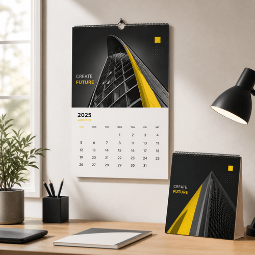 Wall Calendars photorealistic product mockup