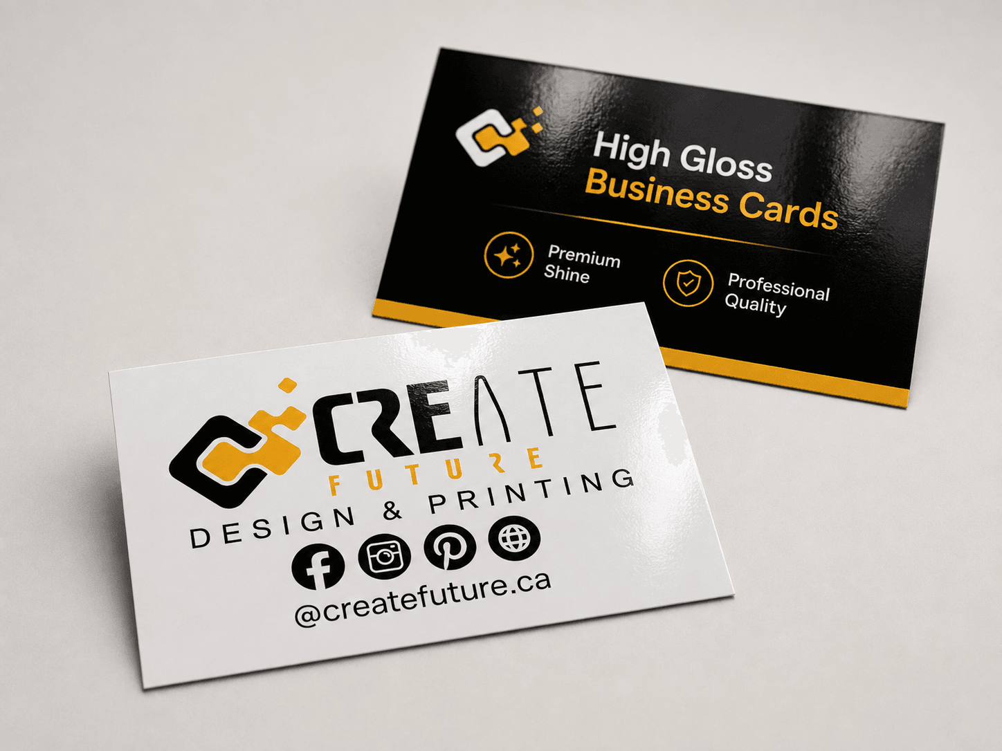 Create Future High Gloss Business Cards mockup 1