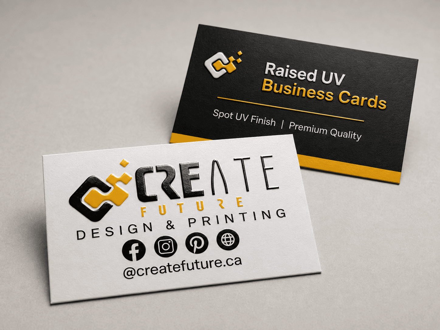 Raised UV Business Cards