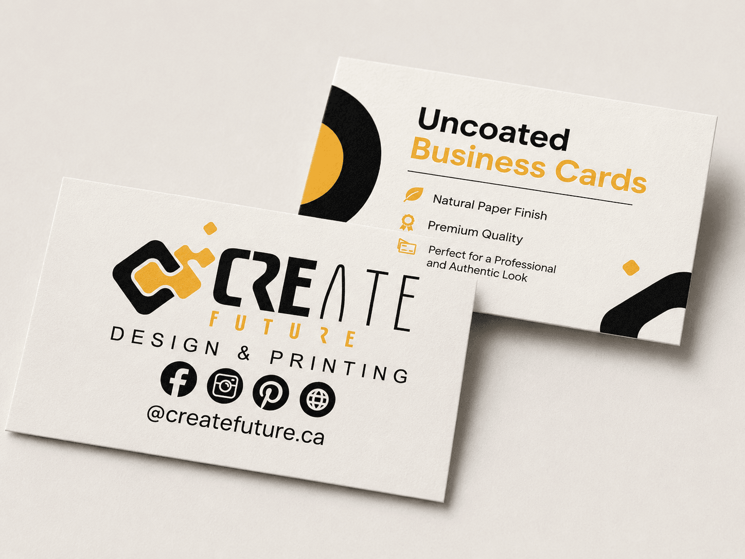 Create Future Uncoated Business Cards mockup 1