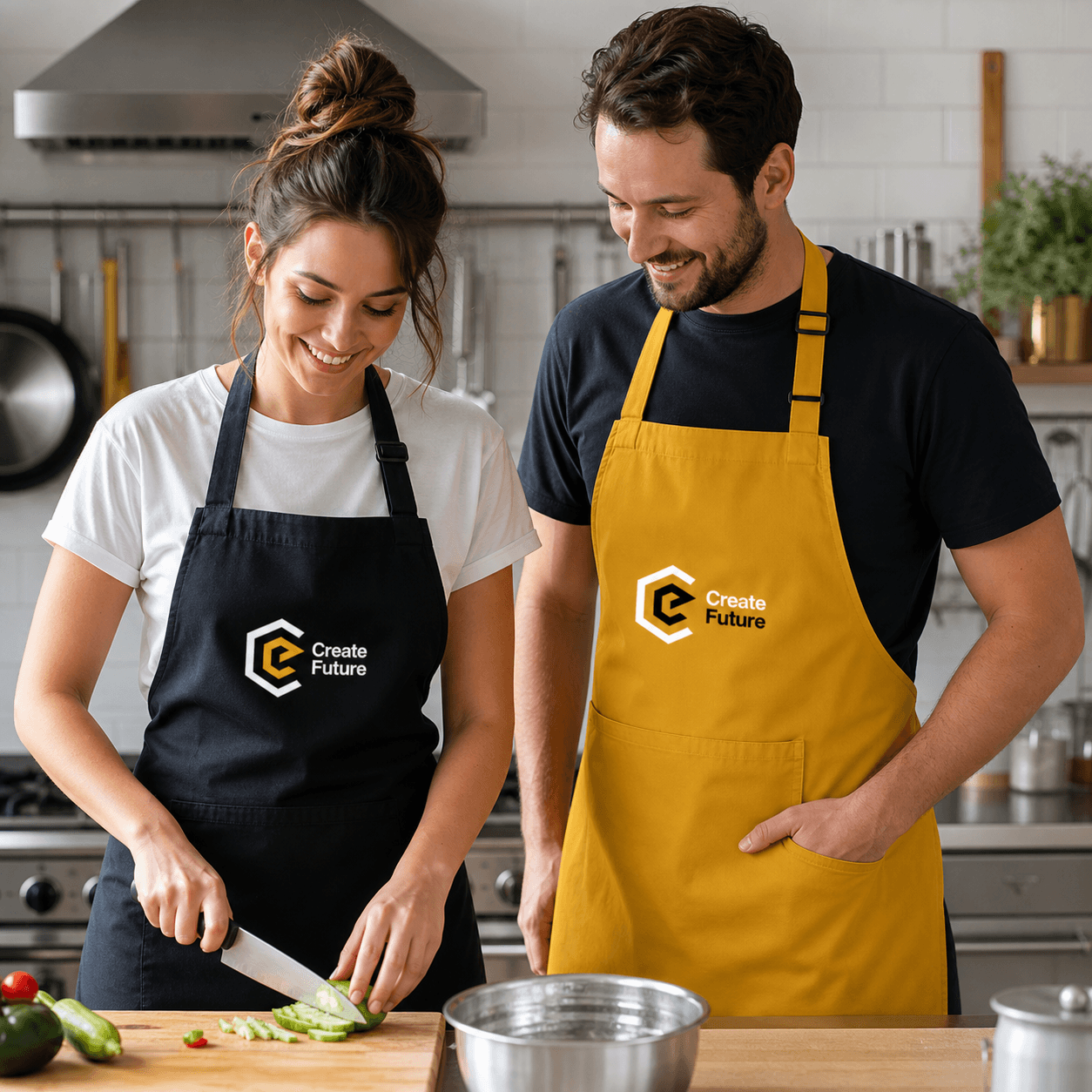 Custom Aprons photorealistic product mockup 1