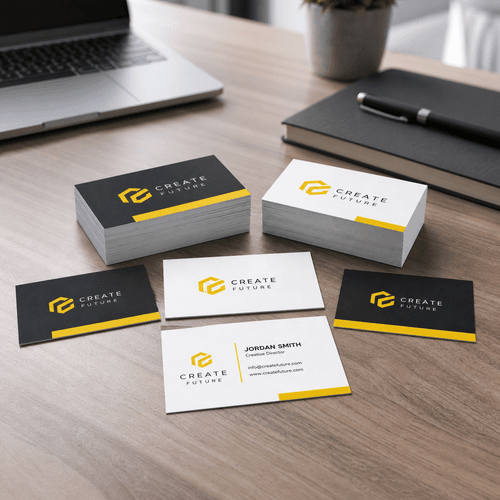 Same-Day Business Cards photorealistic product mockup