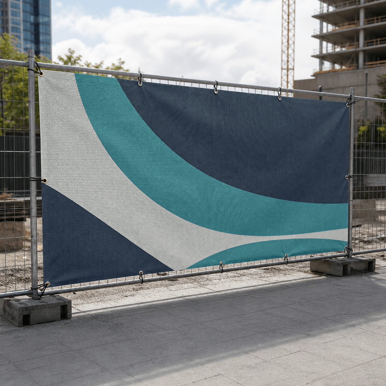 Mesh Banner Printing photorealistic product mockup 1