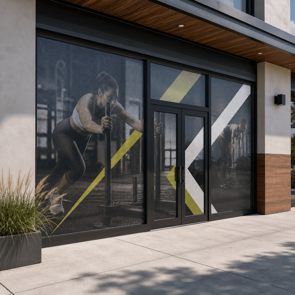 Perforated Window Vinyl photorealistic product mockup 1