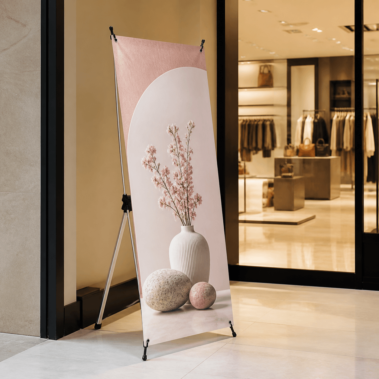 X Banner Stand photorealistic product mockup 1