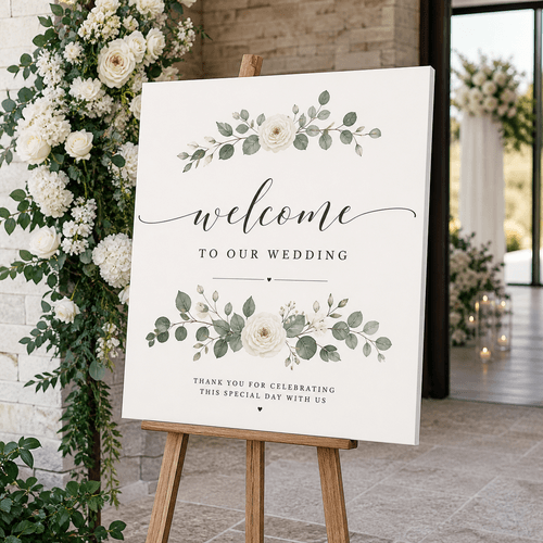 Foam Board Wedding Signs photorealistic product mockup 1